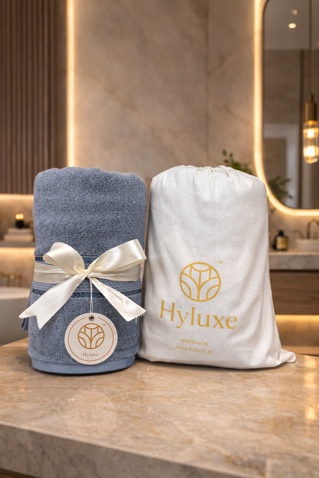 The Aura Towel: Stone Cloud