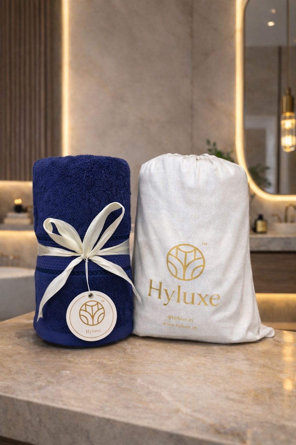 The Aura Towel:  Midnight Navy