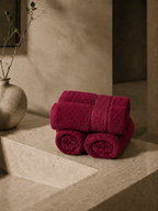 The Aura Hand Towel (Set of 4): Crimson Depth