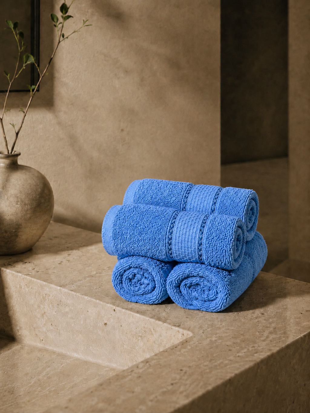The Aura Hand Towel (Set of 4): Sky Drift