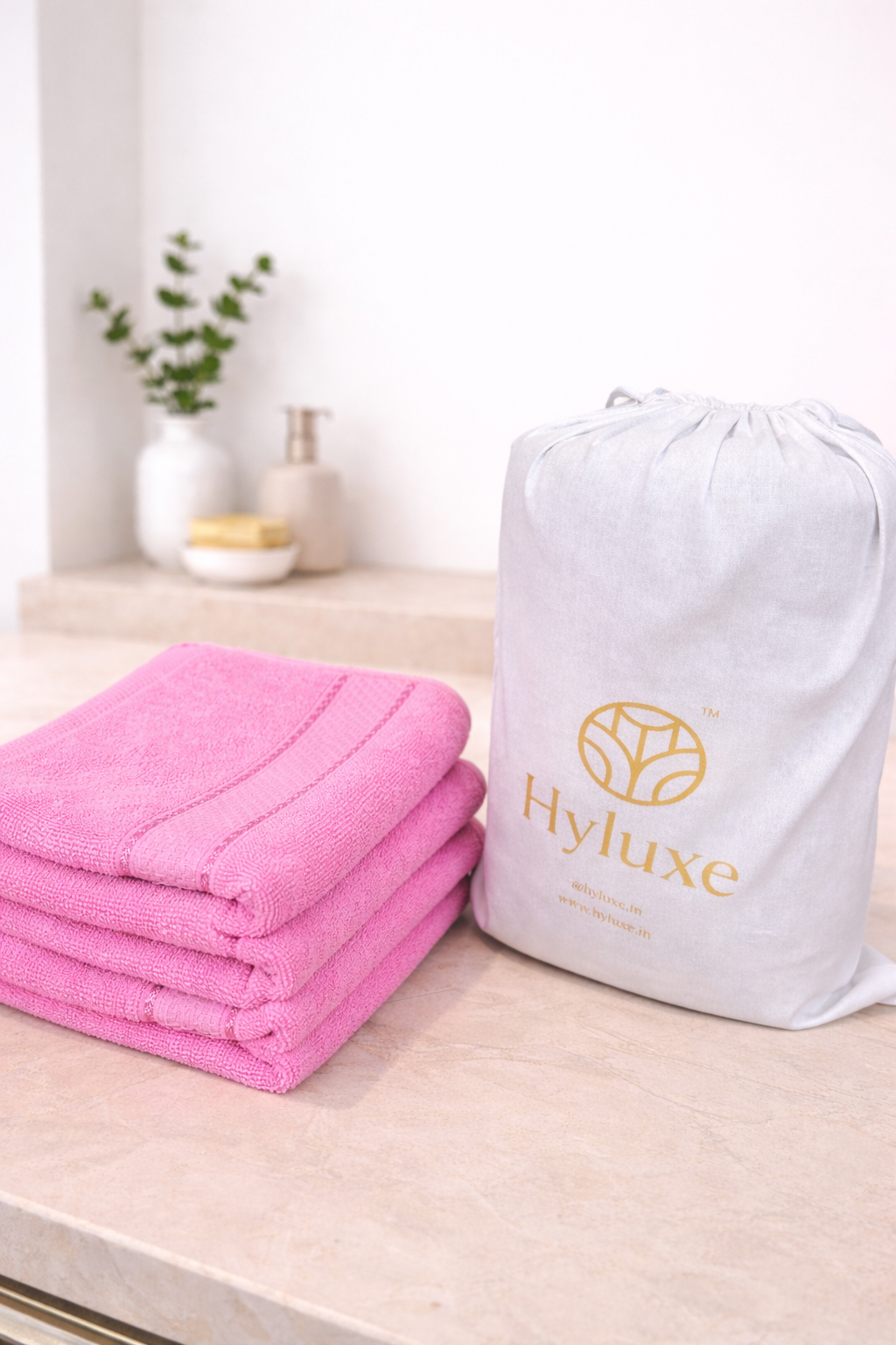The Aura Hand Towel (Set of 4): Soft Blush