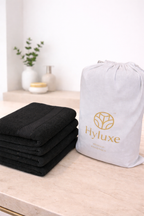 The Aura Hand Towel (Set of 4): Dark Onyx
