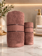 The Aura Ritual Set (Bath + Hand Towel) - Mocha Dust