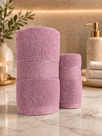 The Aura Ritual Set (Bath + Hand Towel) - Rose Clay