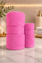 The Aura Ritual Set (Bath + Hand Towel) - Petal Haze