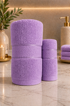 The Aura Ritual Set (Bath + Hand Towel) - Dusk Bloom