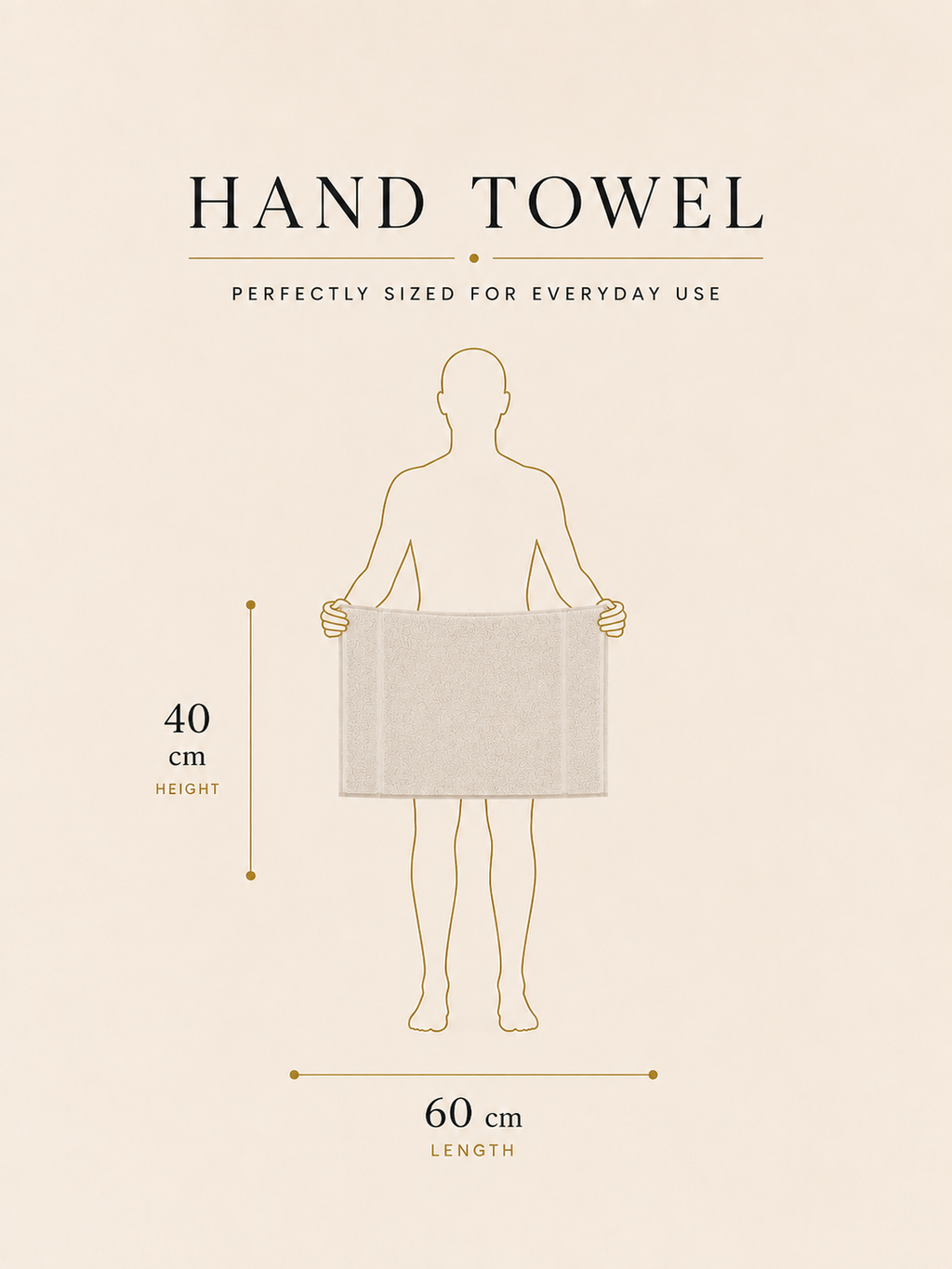 The Aura Hand Towel (Set of 4): Sand Dune
