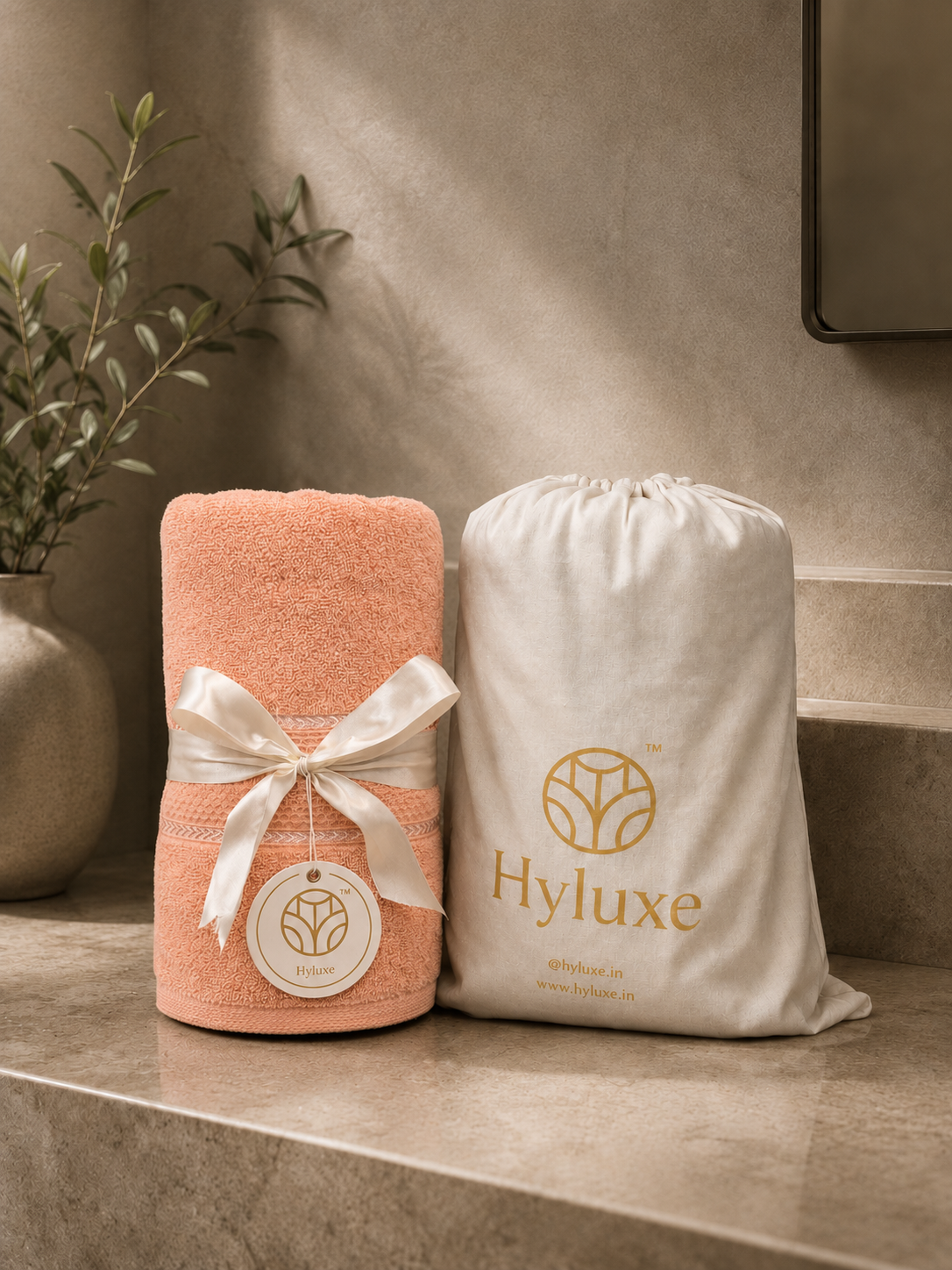 The Aura Towel: Coral Bloom