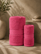 The Aura Ritual Set (Bath + Hand Towel) - Petal Haze