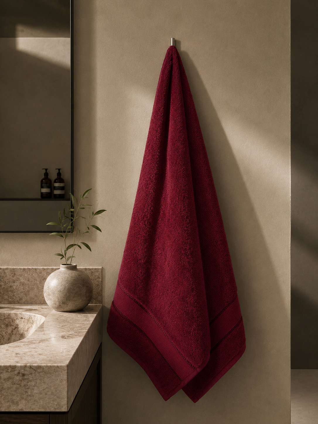 The Aura Towel: Crimson Depth