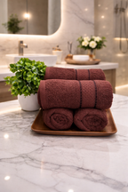 The Aura Hand Towel (Set of 4):  Mocha Dust