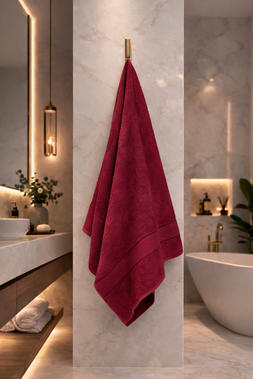 The Aura Towel: Crimson Depth