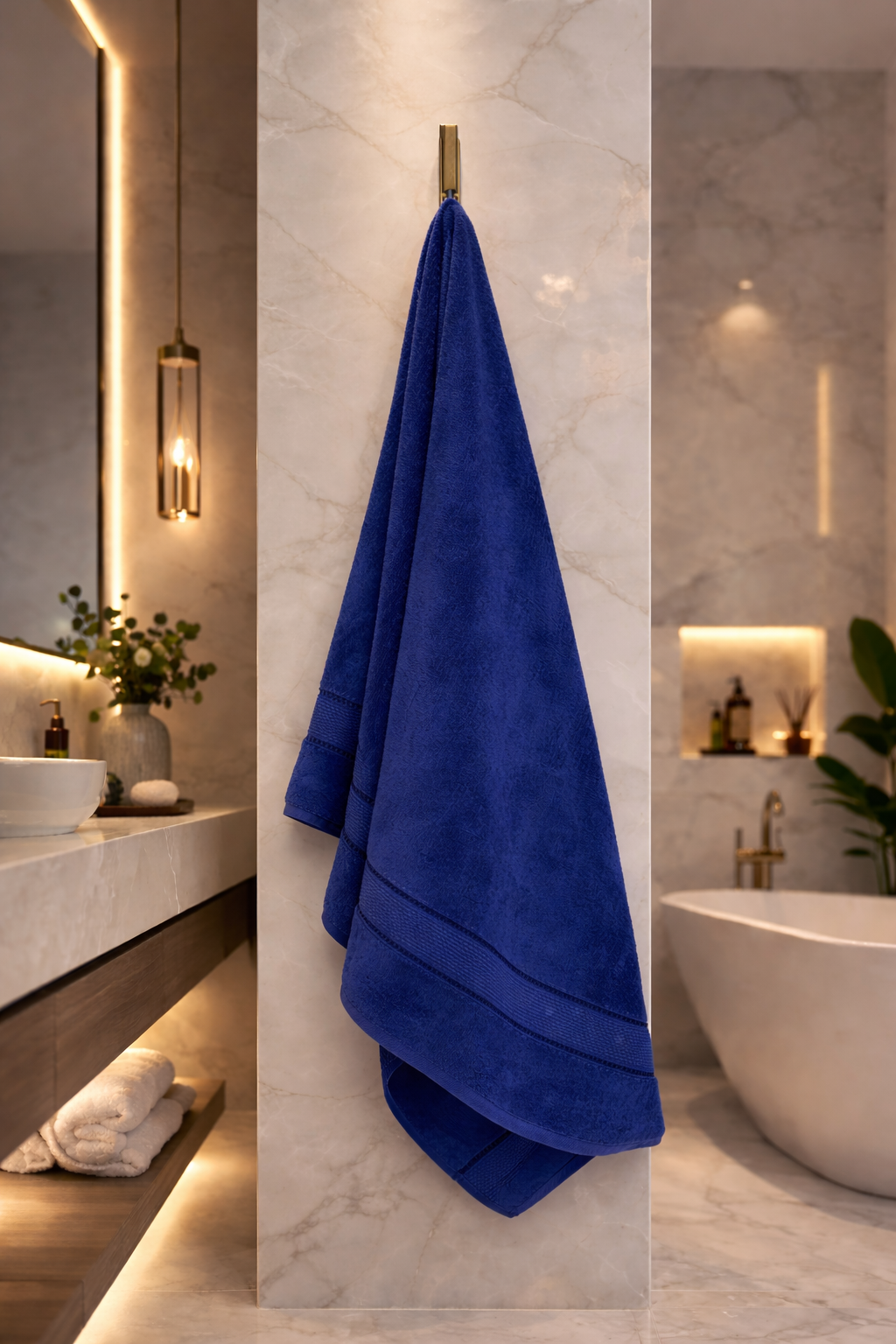 The Aura Towel:  Midnight Navy