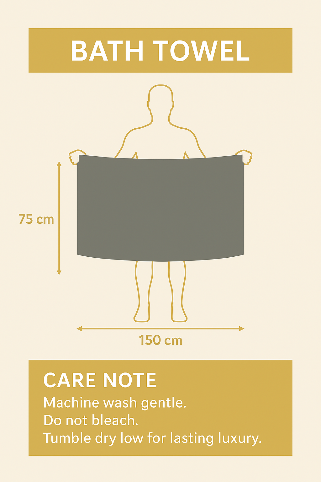 Aura: Luxury Bath Towel - Sand Dune