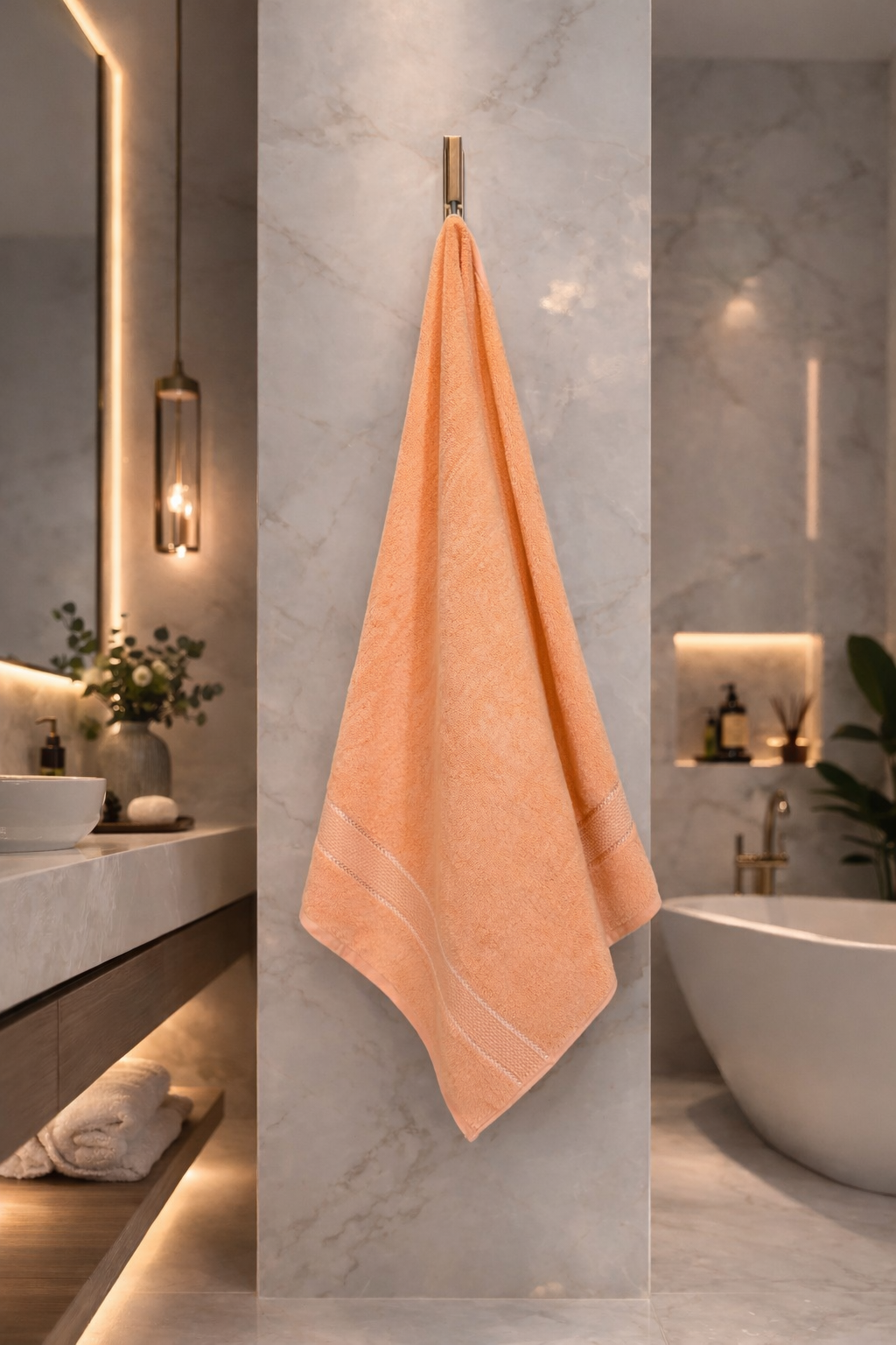 The Aura Towel: Coral Bloom