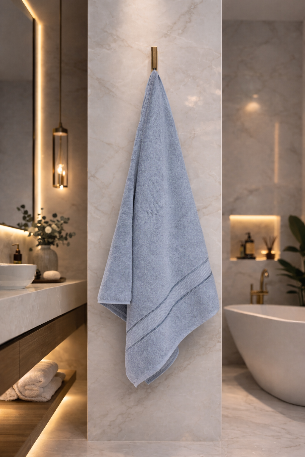 The Aura Towel: Stone Cloud
